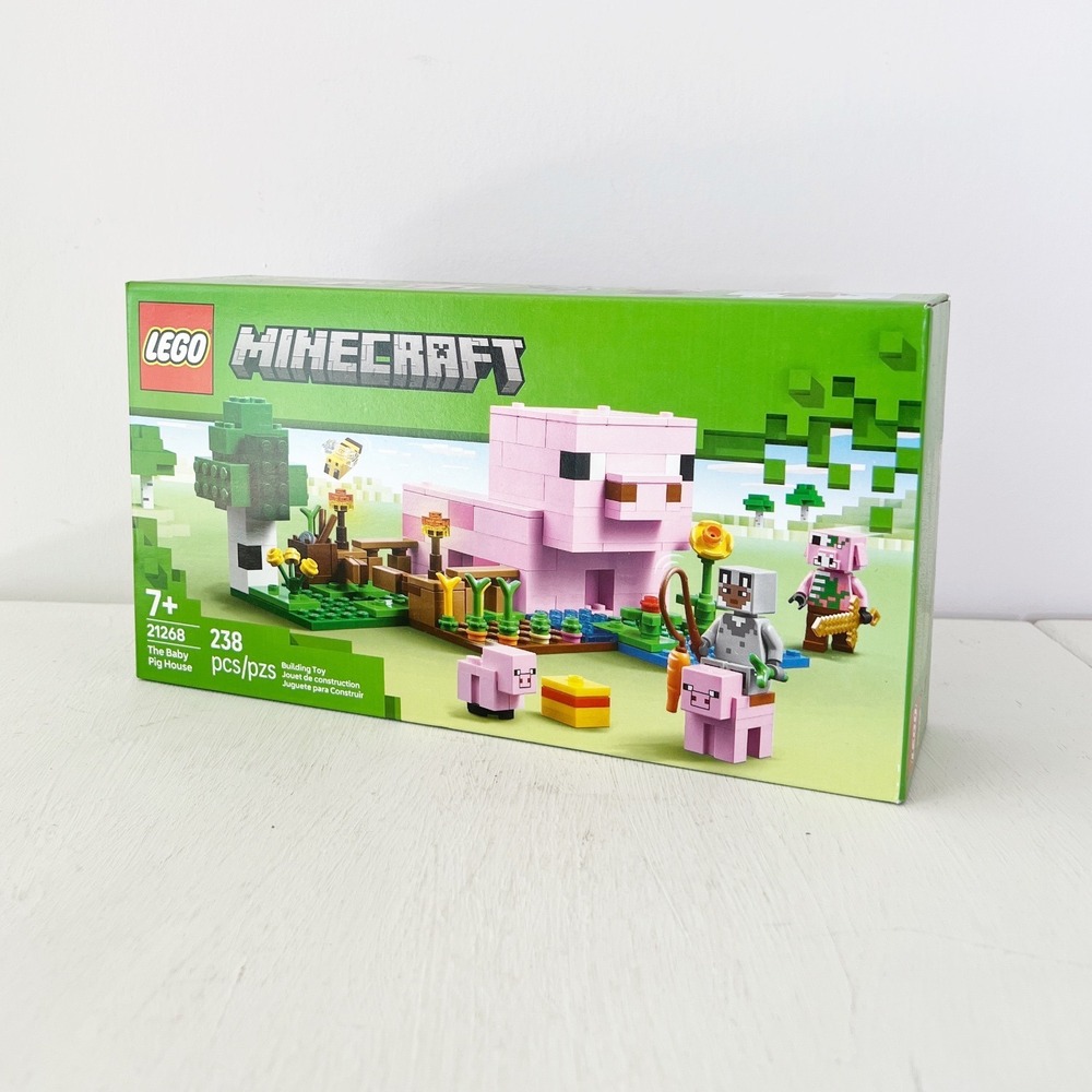 LEGO Minecraft The Baby Pig House 21268 Pink Building Set New